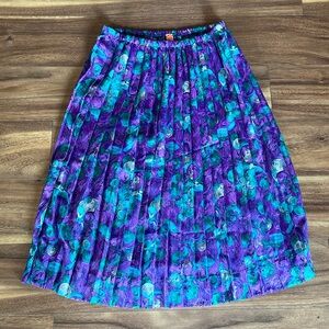 Vintage Handmade Sliky Pleated Skirt